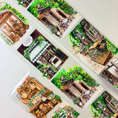 Afternoon Time PET Tape Afternoon Light PET Tape – Vintage Garden Café Scene for Journaling