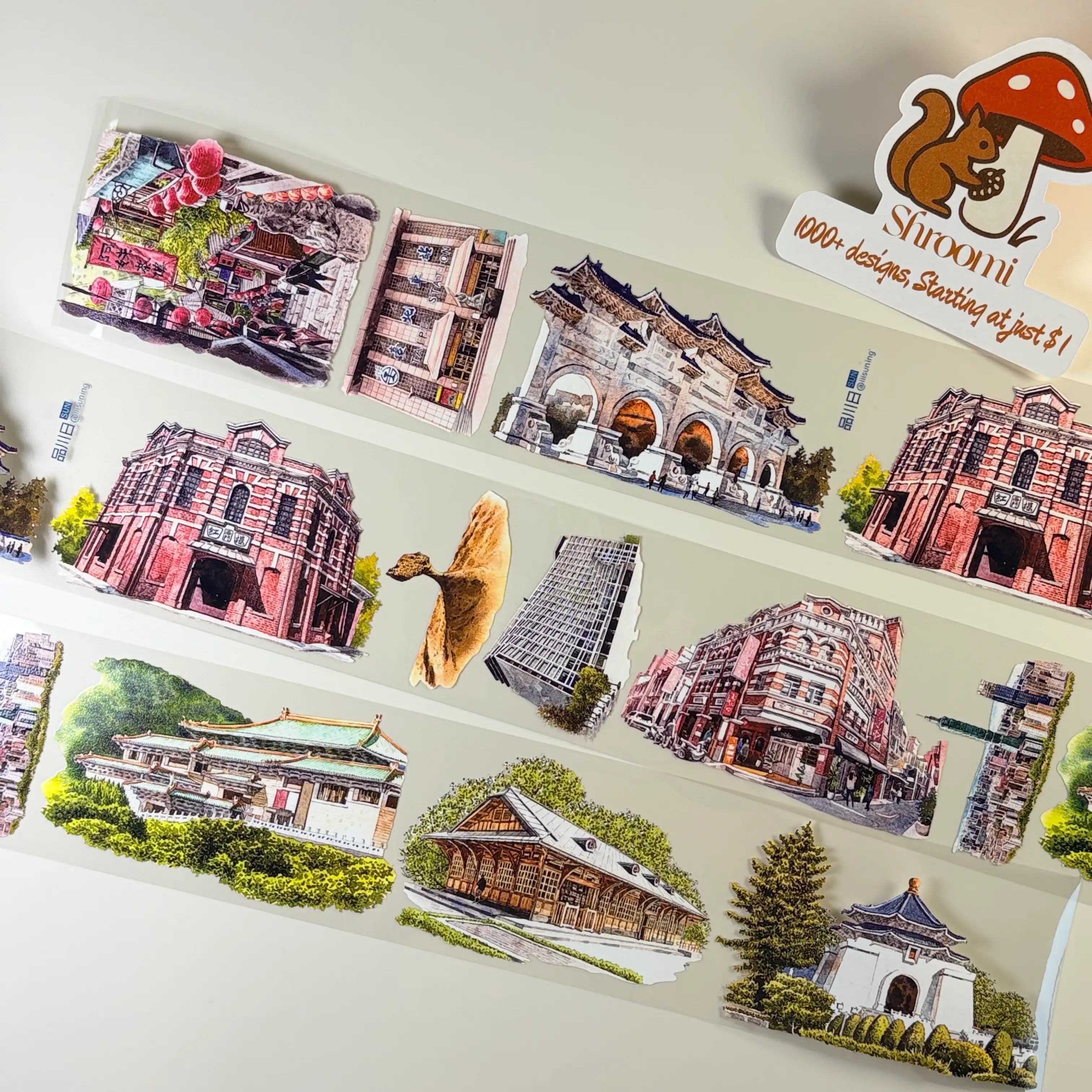 Holiday Record PET Tape Holiday Record PET Tape – Historic City Landmarks for Travel Journals