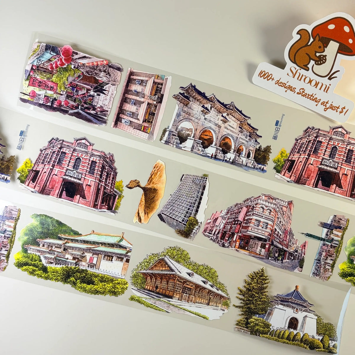 Holiday Record PET Tape Holiday Record PET Tape – Historic City Landmarks for Travel Journals