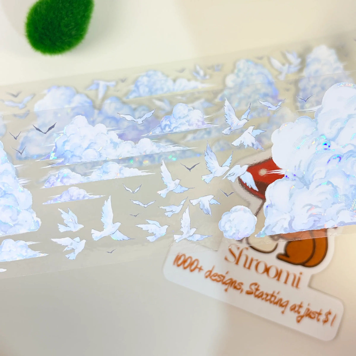 Dream Drifter Holographic PET Tape Cloud Dream Flight Holographic PET Tape | Shroomi