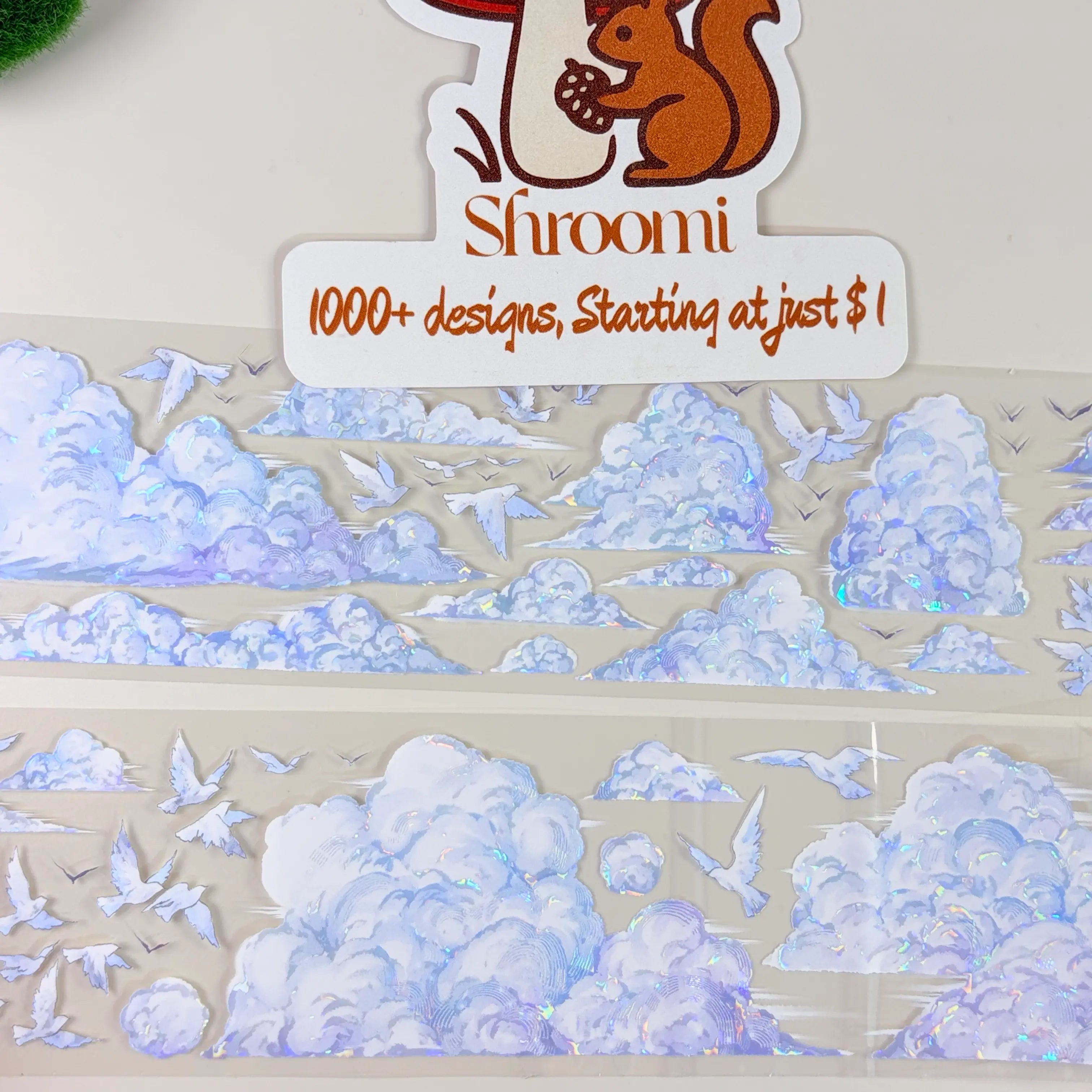 Dream Drifter Holographic PET Tape Cloud Dream Flight Holographic PET Tape | Shroomi