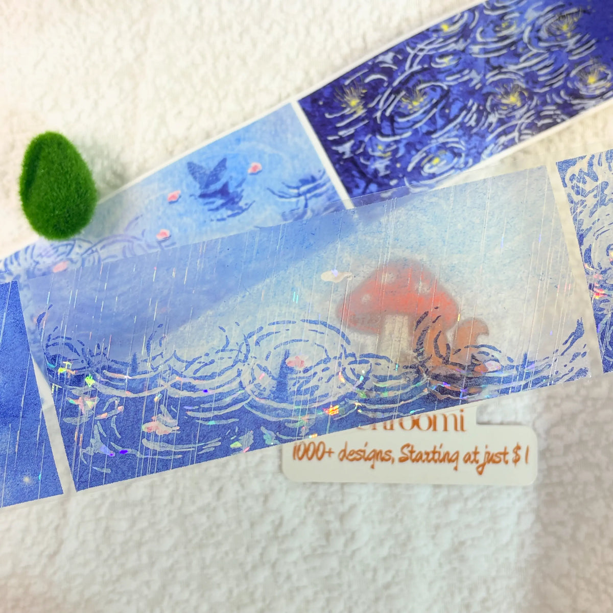 Holographic Midnight Rain PET Tape Holographic Starlit Rain PET Tape | Shroomi