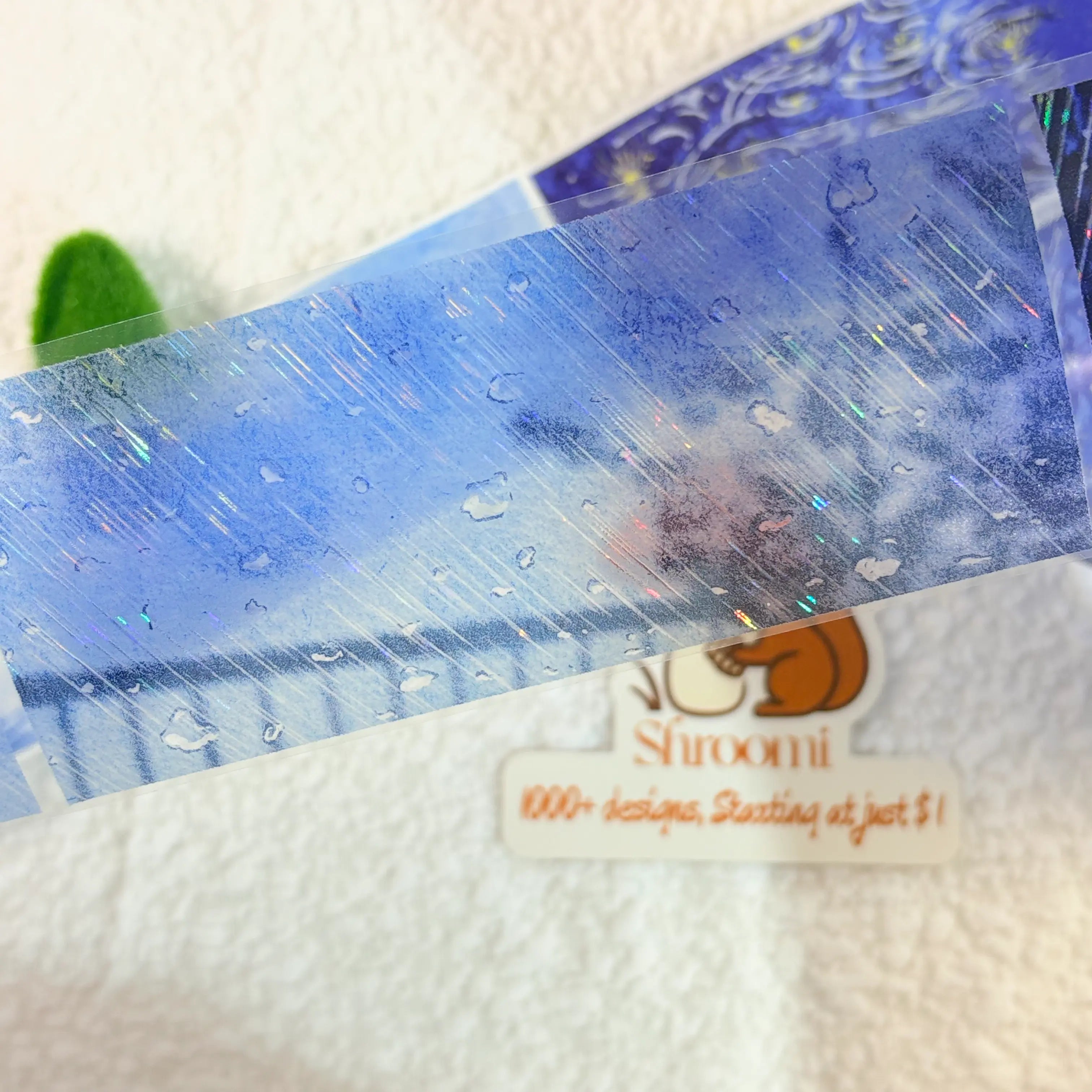 Holographic Midnight Rain PET Tape Holographic Starlit Rain PET Tape | Shroomi