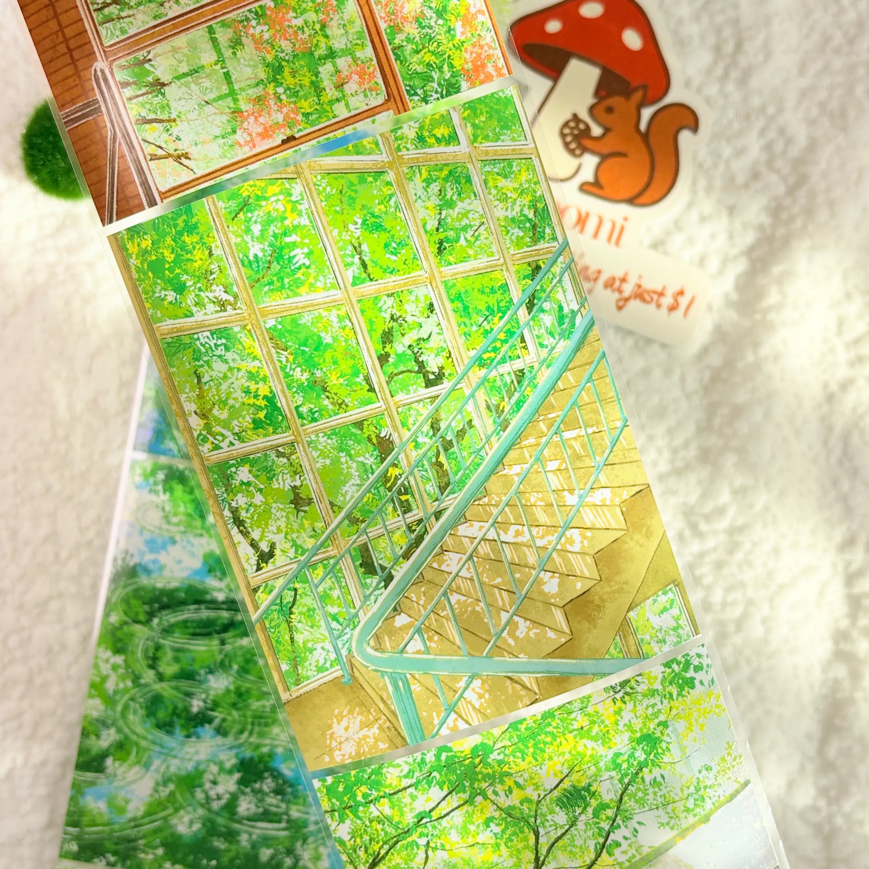 Dappled Window Canopy PET Tape Verdant Canopy Windowscapes: Dappled Light PET Tape | Shroomi