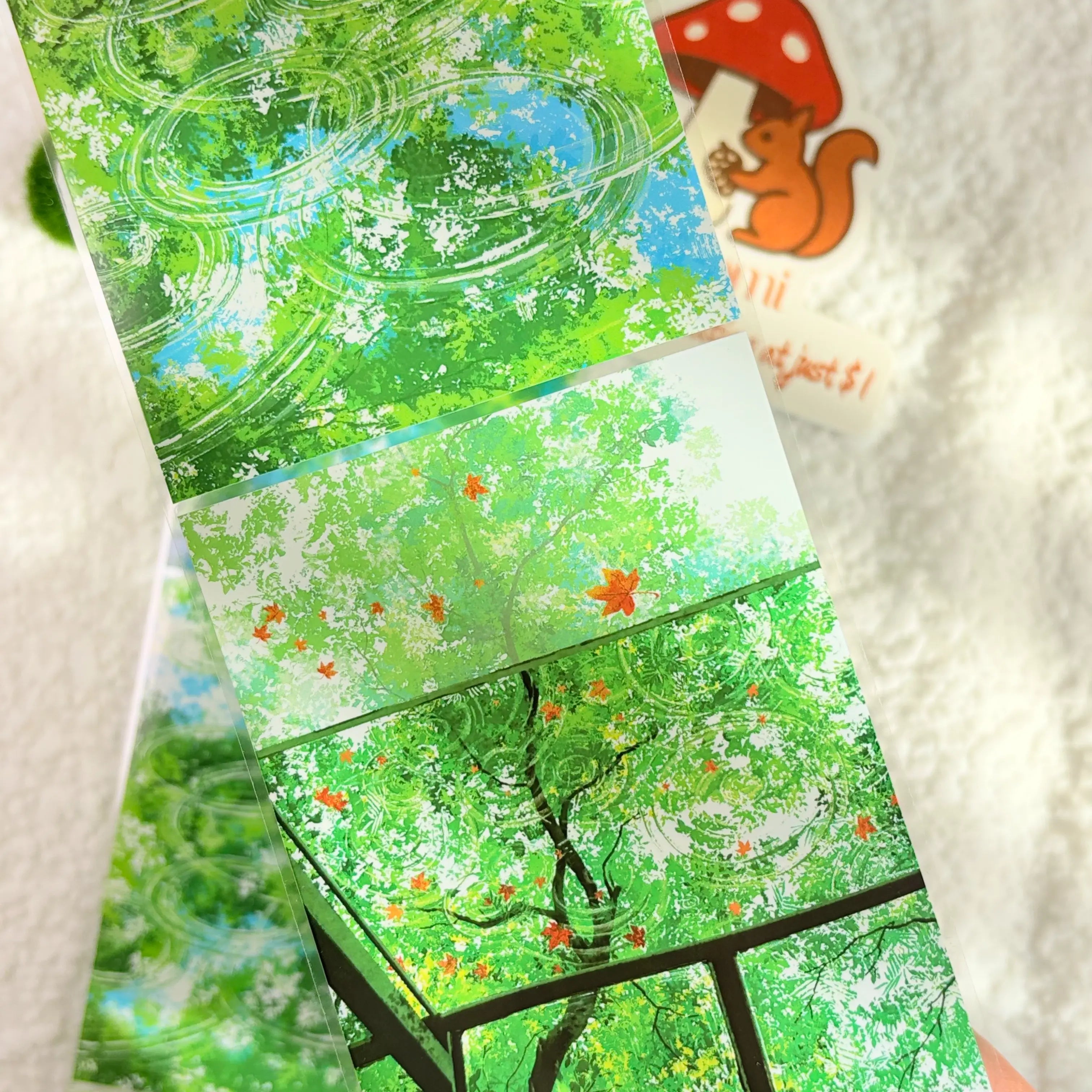 Dappled Window Canopy PET Tape Verdant Canopy Windowscapes: Dappled Light PET Tape | Shroomi