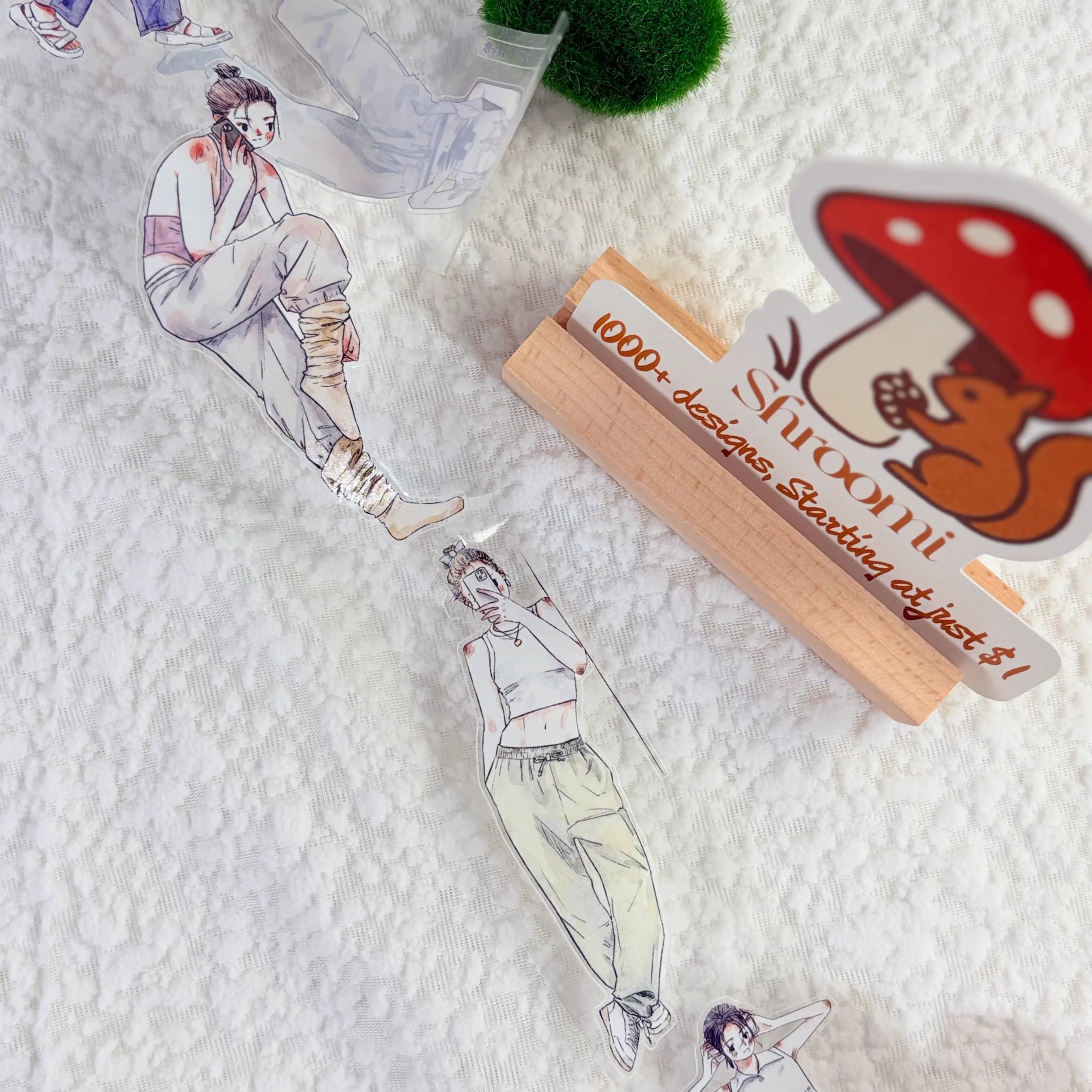 Die-cut Cool Girl Character PET Tape Cool Girl Urban Chic Anime Fashion Washi/PET Deco Tape | Shroomi