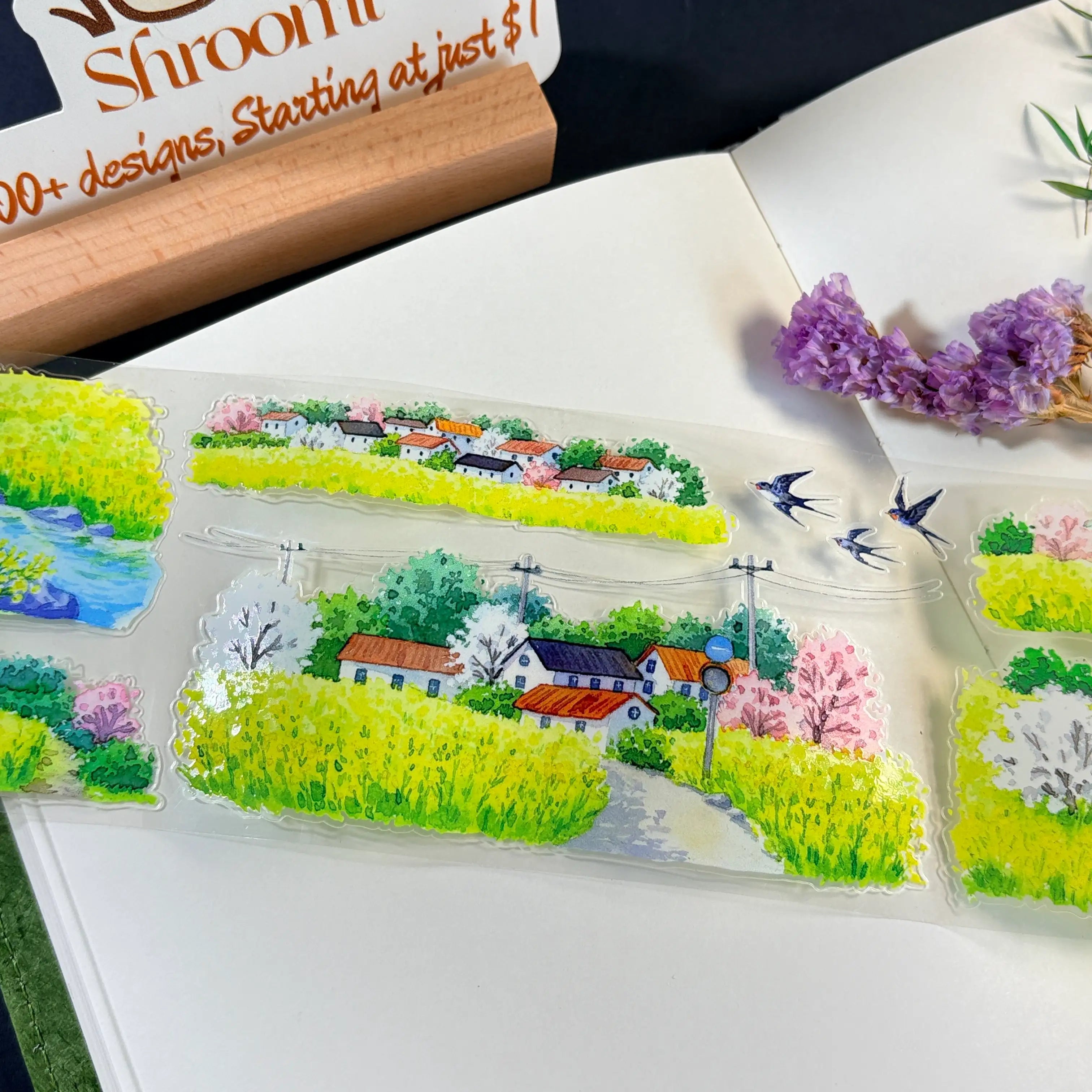 Yellow Rapeseed Fields PET Tape