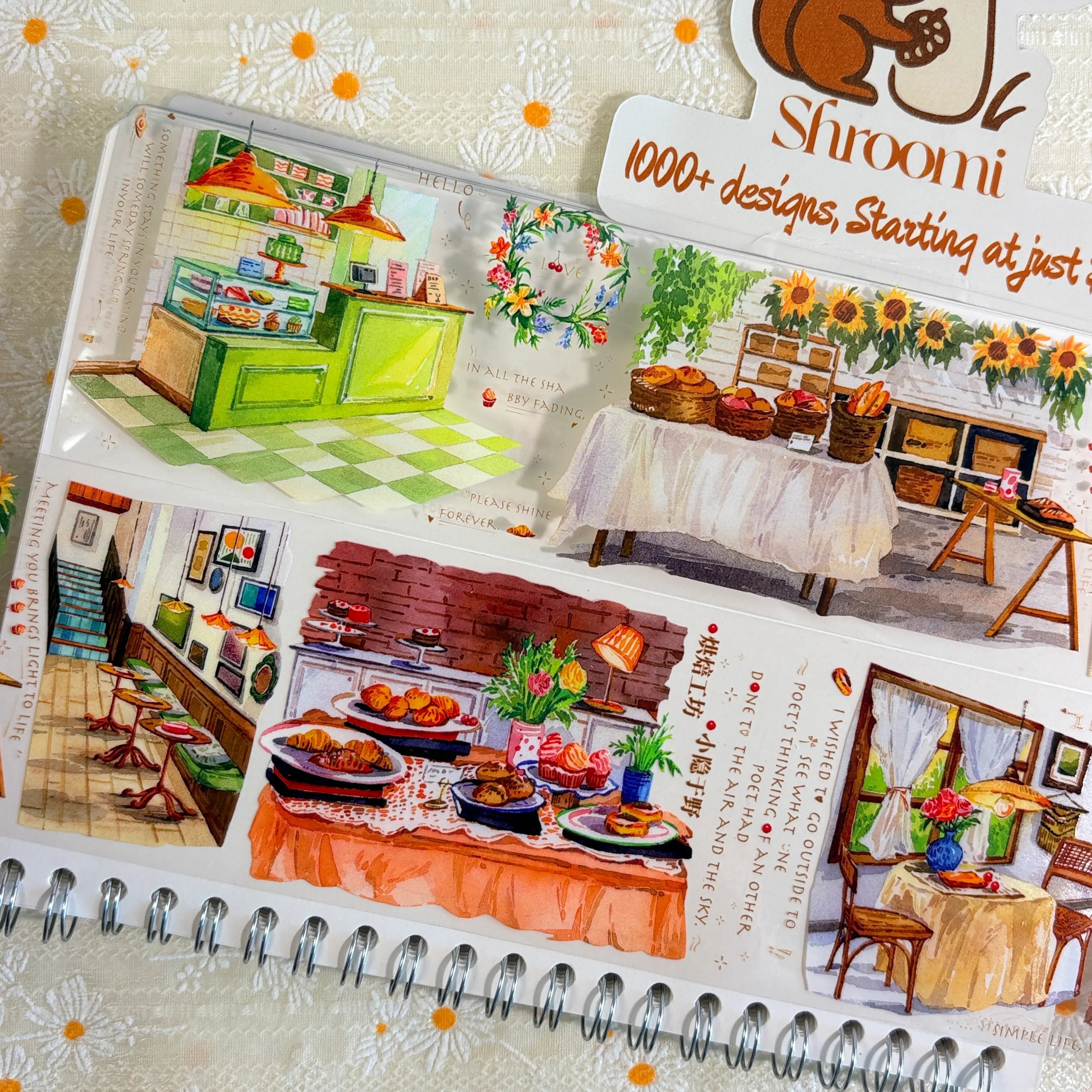 Cozy Bakery & Cafe Scenes PET Tape