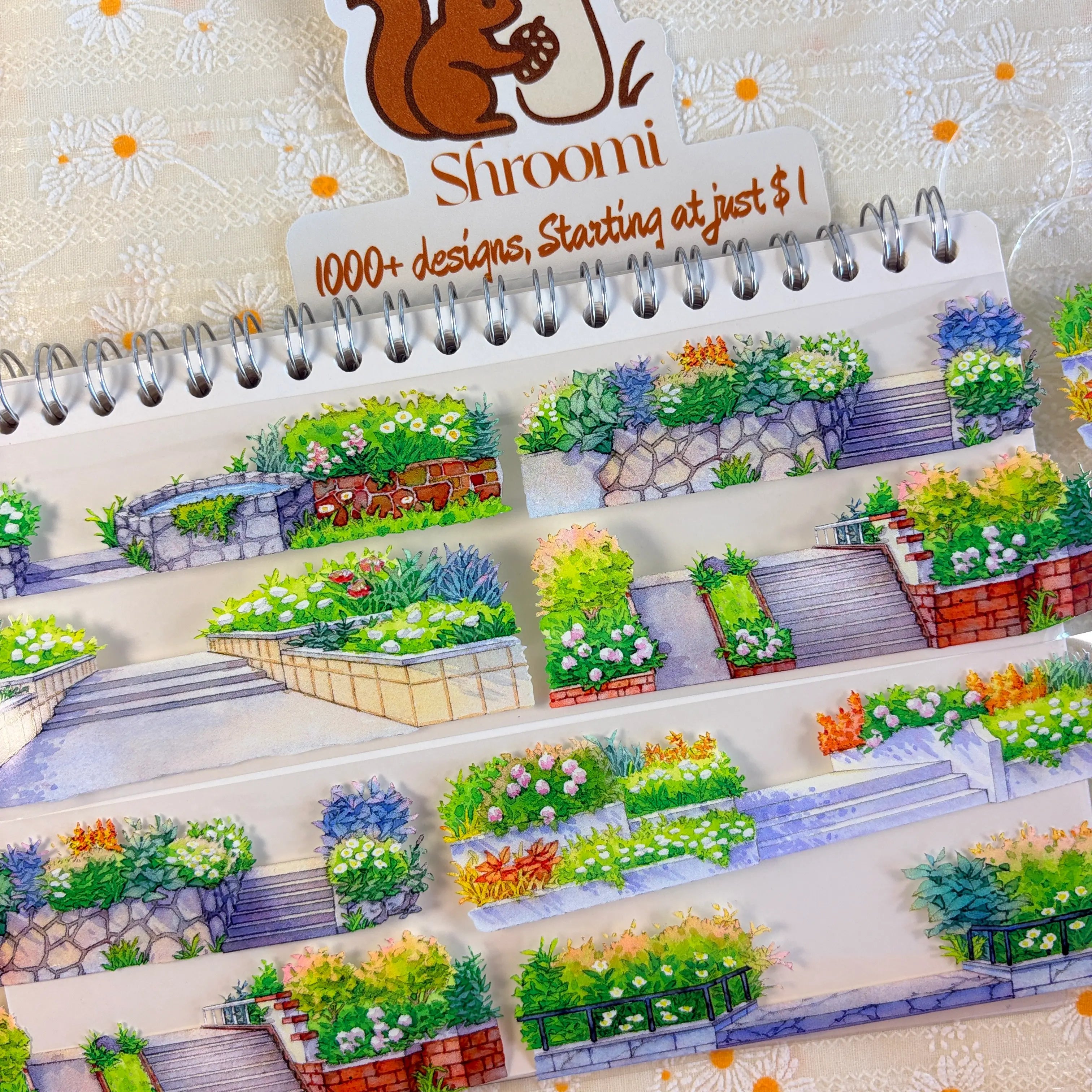 Garden Path PET Decorative Tape - Mid-Ground Scene
