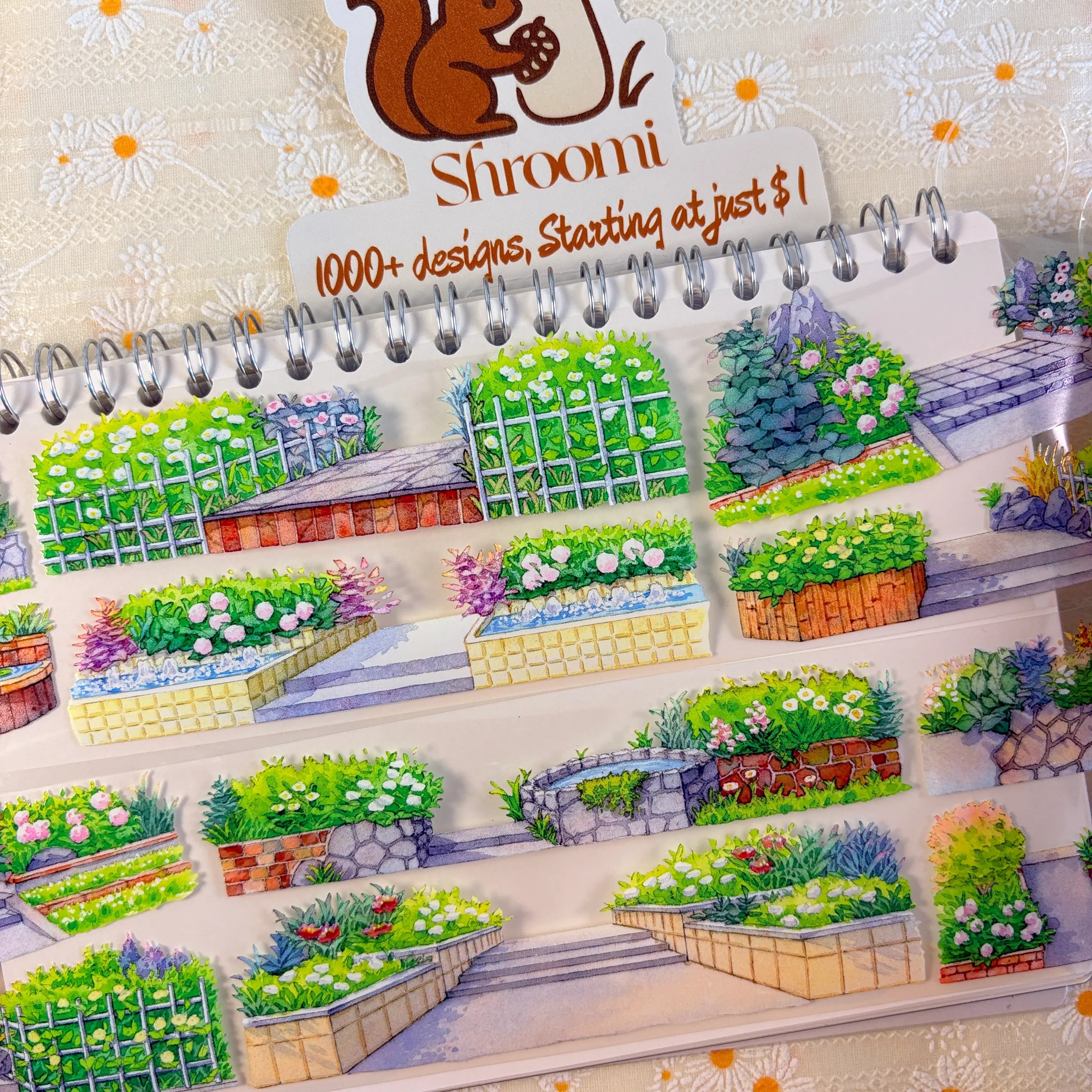 Garden Path PET Decorative Tape - Mid-Ground Scene
