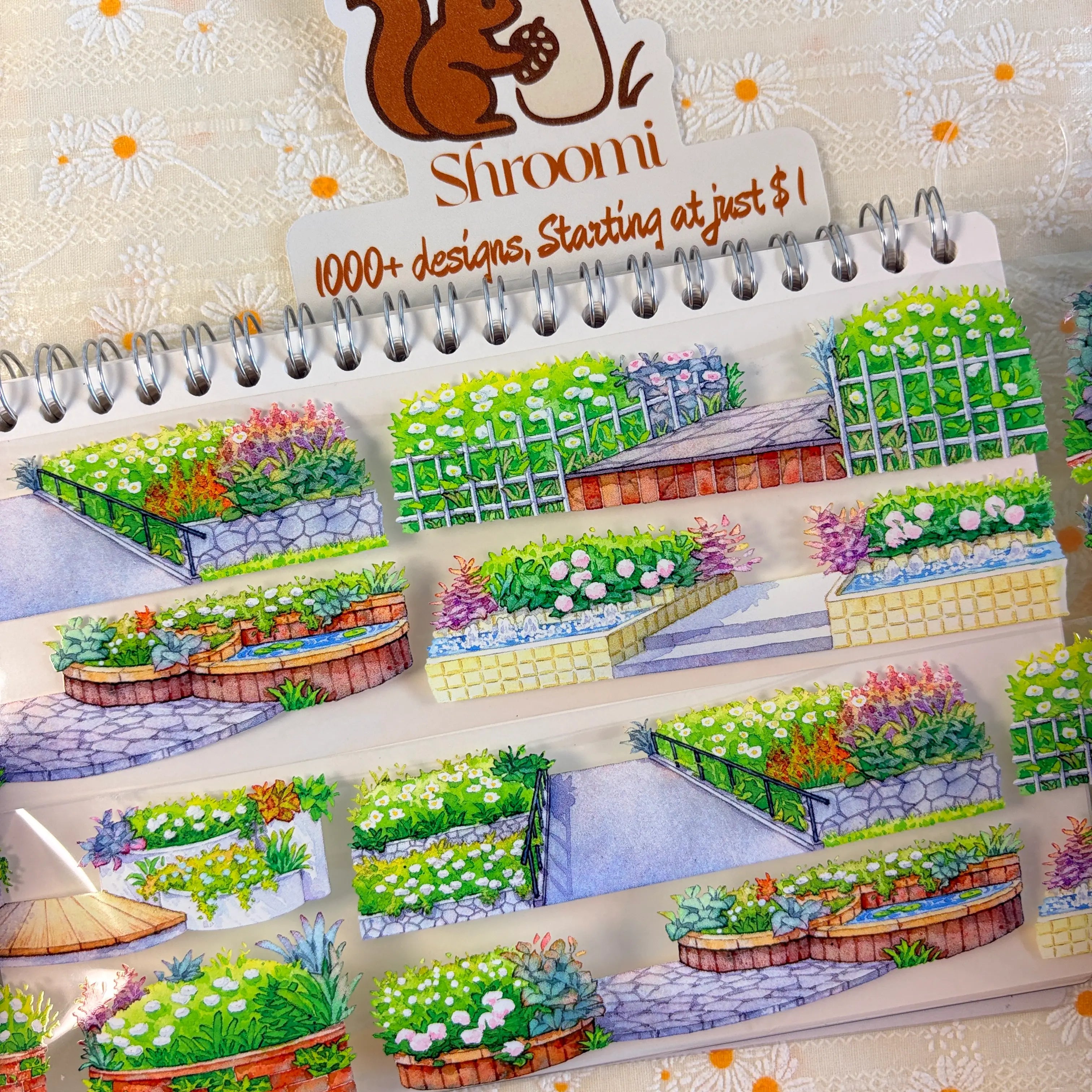 Garden Path PET Decorative Tape - Mid-Ground Scene