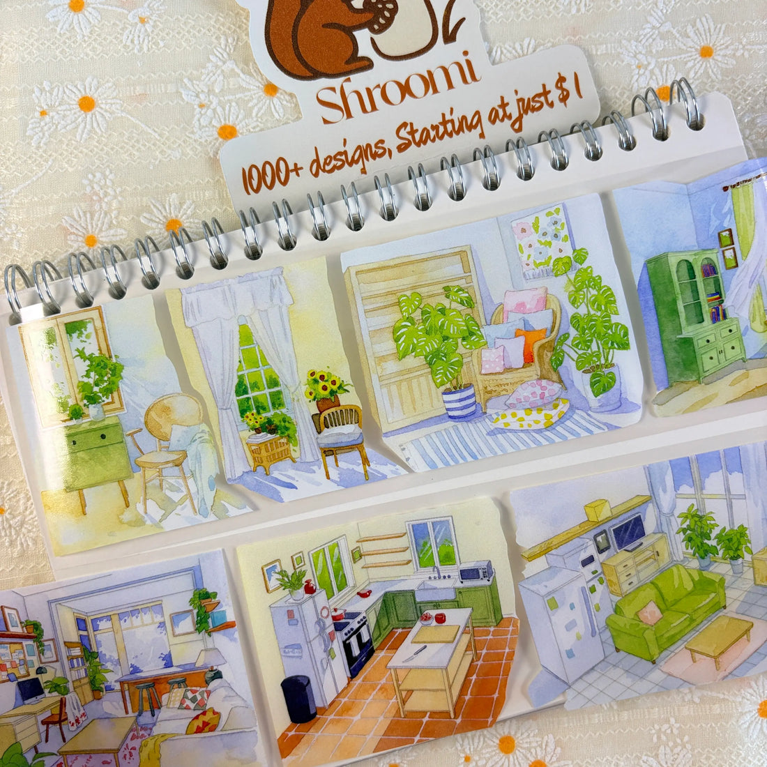 Warm Home Interior Room Scenes PET Tape