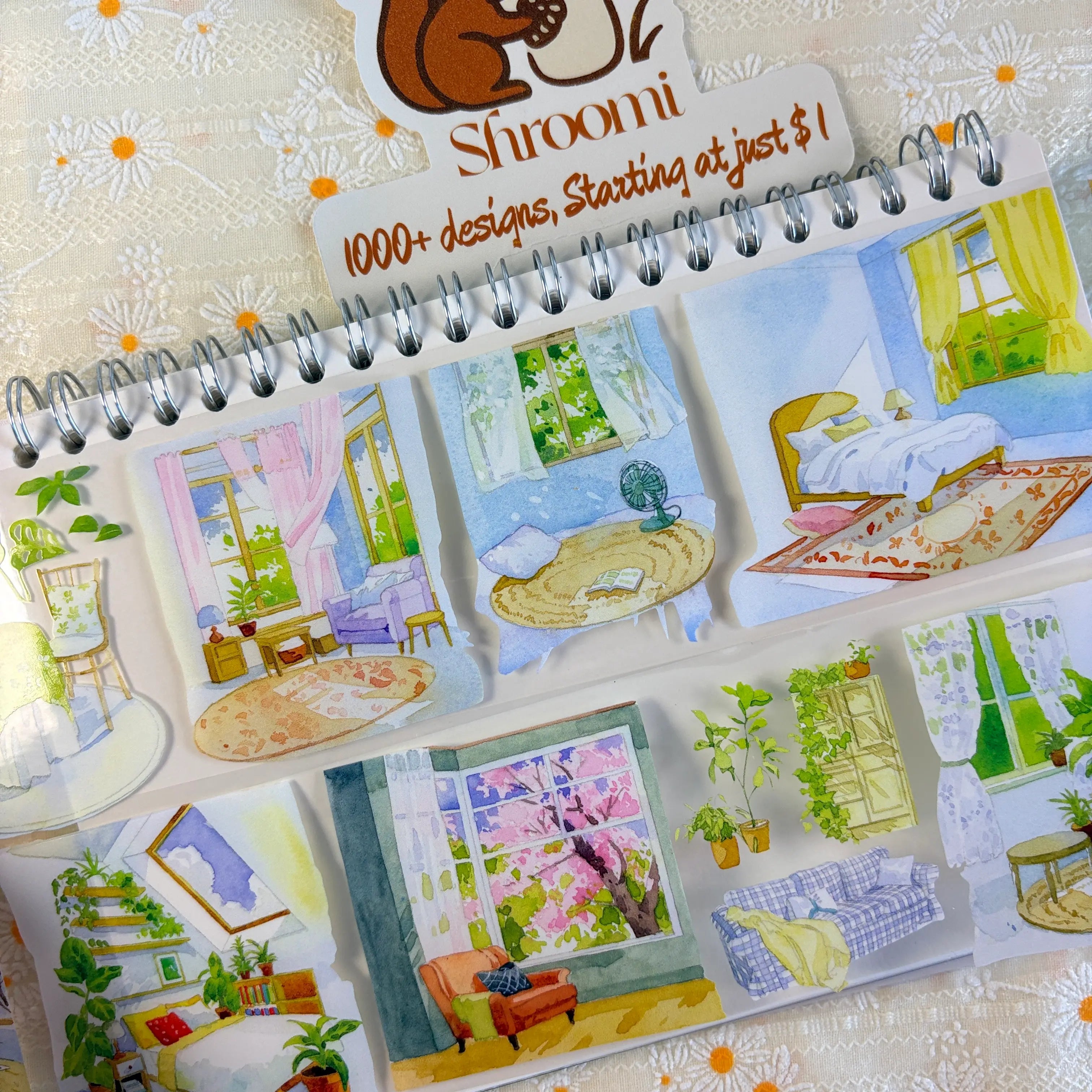 Warm Home Interior Room Scenes PET Tape