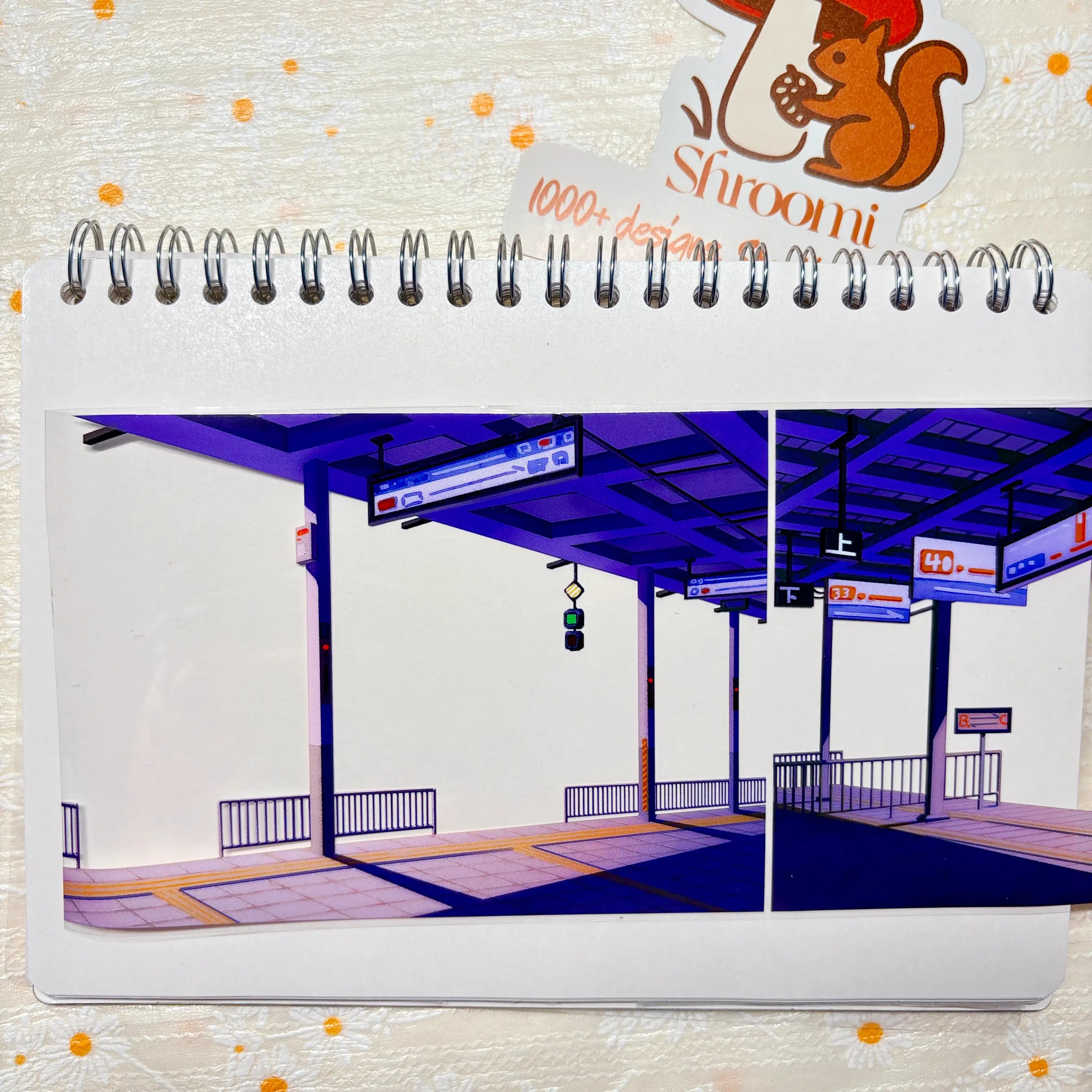 Night Train Station Platform PET Tape