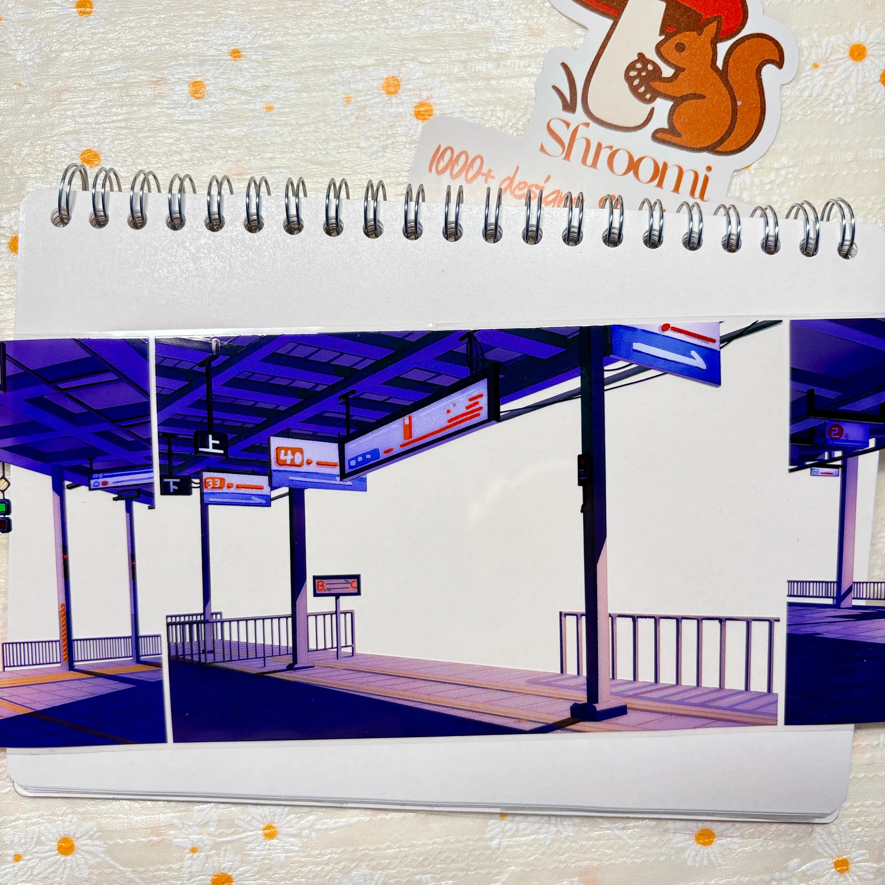 Night Train Station Platform PET Tape