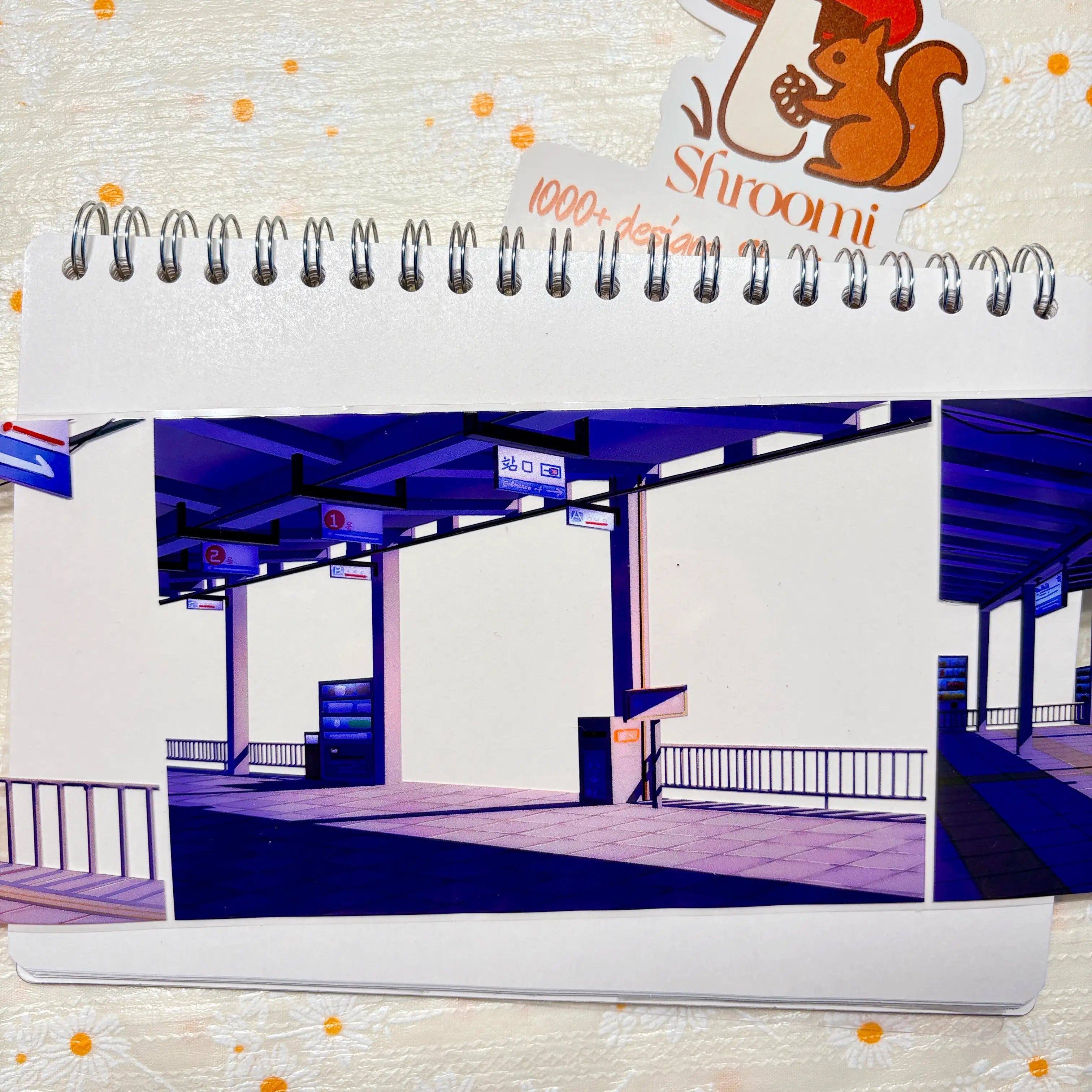 Night Train Station Platform PET Tape