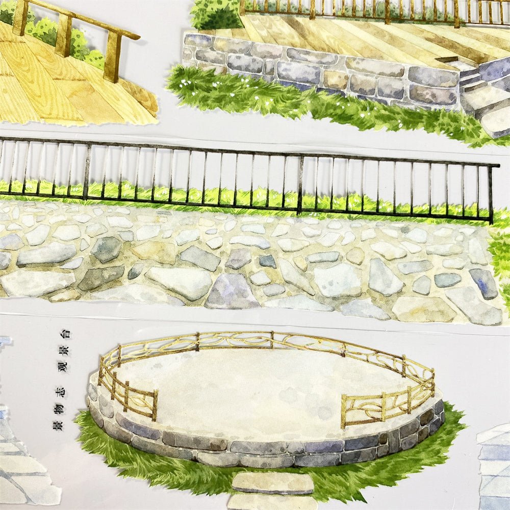Illustration Detail Garden Fence and Pavement PET Tape 3