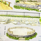 Illustration Detail Garden Fence and Pavement PET Tape 3