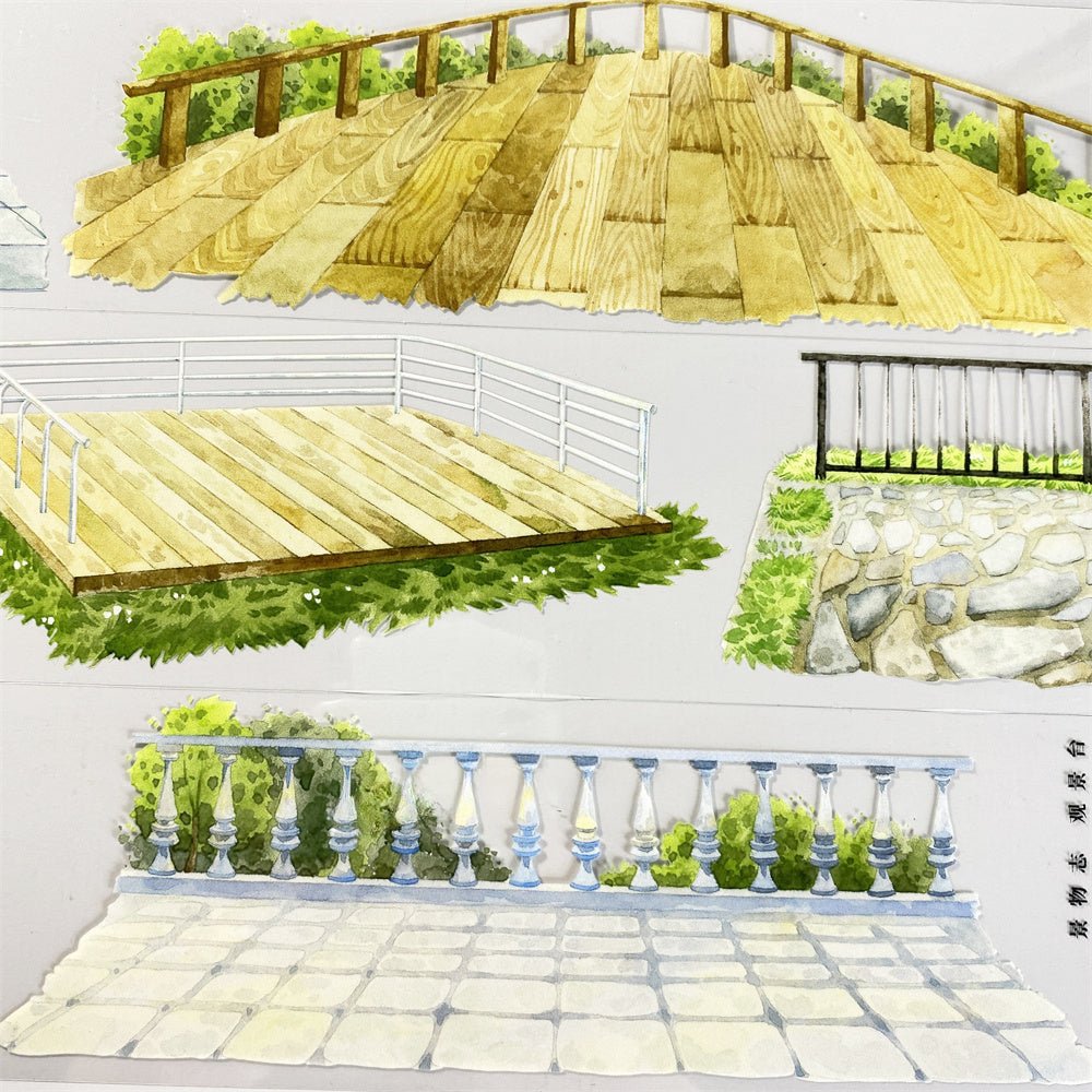 Illustration Detail Garden Fence and Pavement PET Tape 4