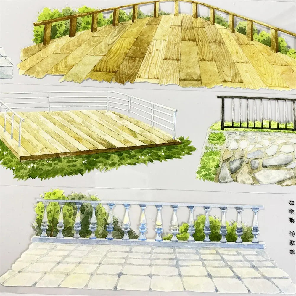 Illustration Detail Garden Fence and Pavement PET Tape 4
