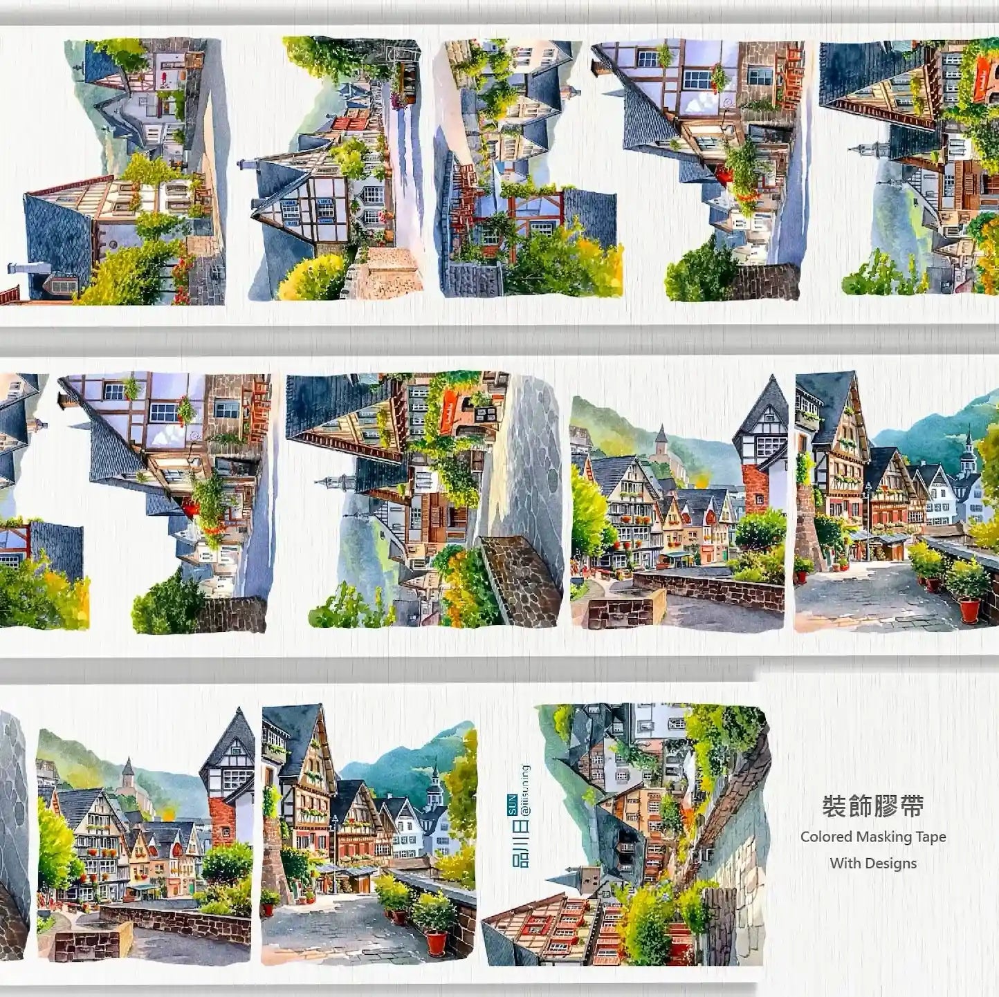 Illustration Detail Holiday Town PET Tape 2