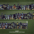 Illustration Detail 2: Decorative tape with cityscape design