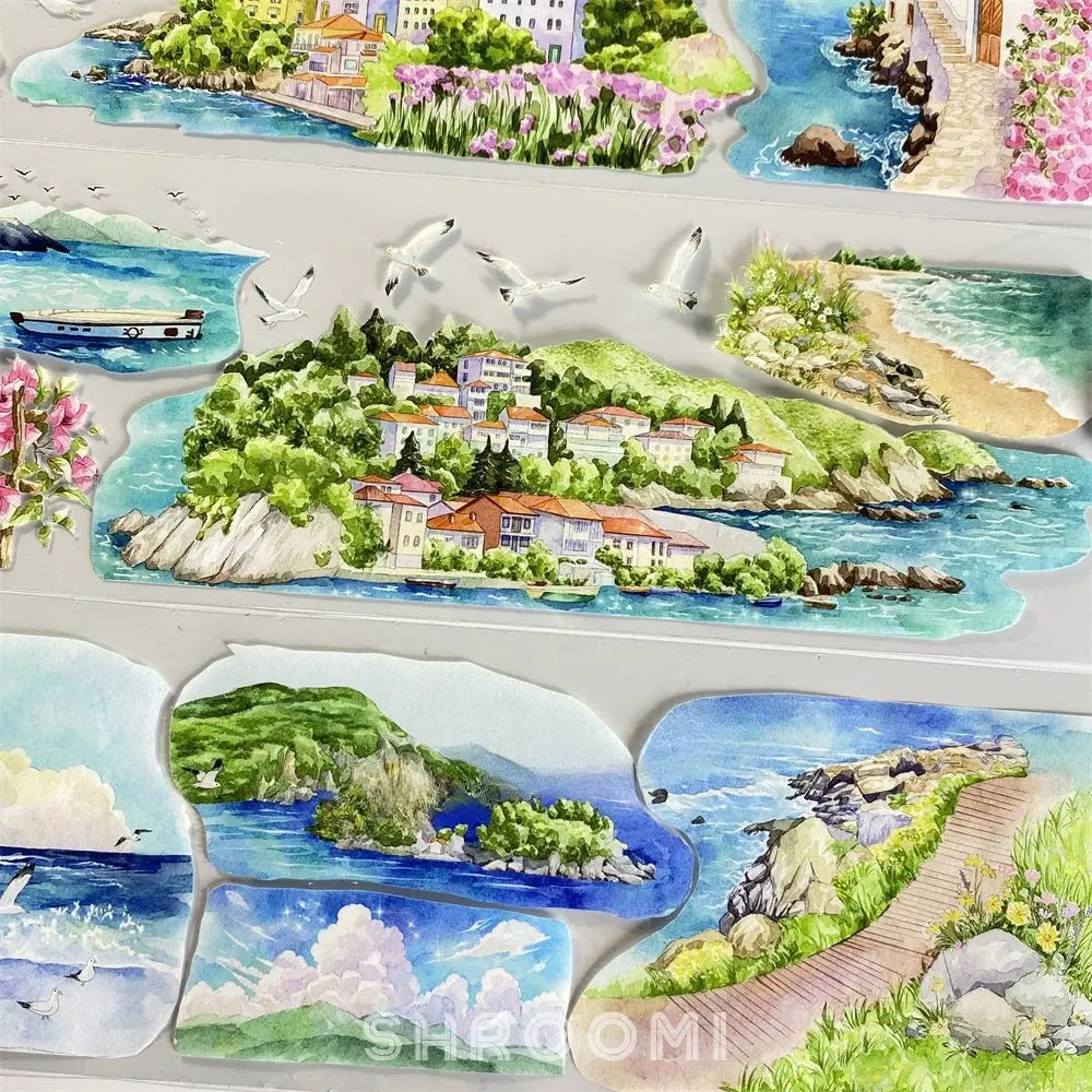 Island Village PET Tape Island Village PET Tape | Coastal & Seaside Scenery Sticker