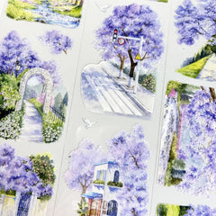 Jacaranda Lane PET Tape Jacaranda Lane PET Tape | Purple Floral Street Scenery Sticker