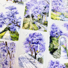 Jacaranda Lane PET Tape Jacaranda Lane PET Tape | Purple Floral Street Scenery Sticker