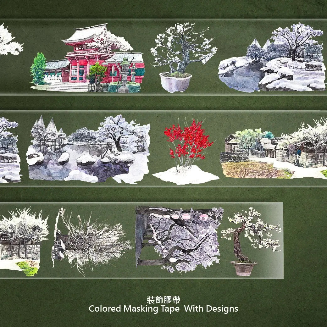 Jade Blossom & Branch PET Tape Jade Blossom & Branch PET Tape | Japanese Seasonal Scenery