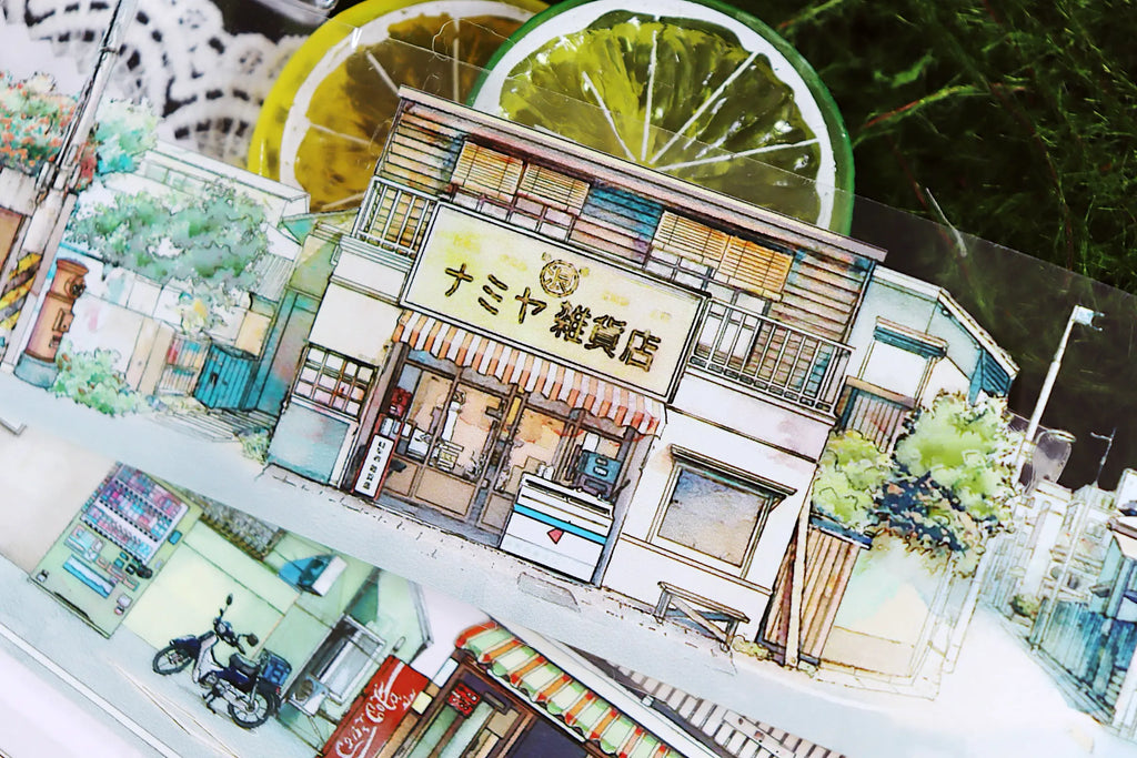 Japanese Street PET Tape - 2 Styles Japanese Street PET Tape – Retro Town & Daily Life Scenery | Shroomi