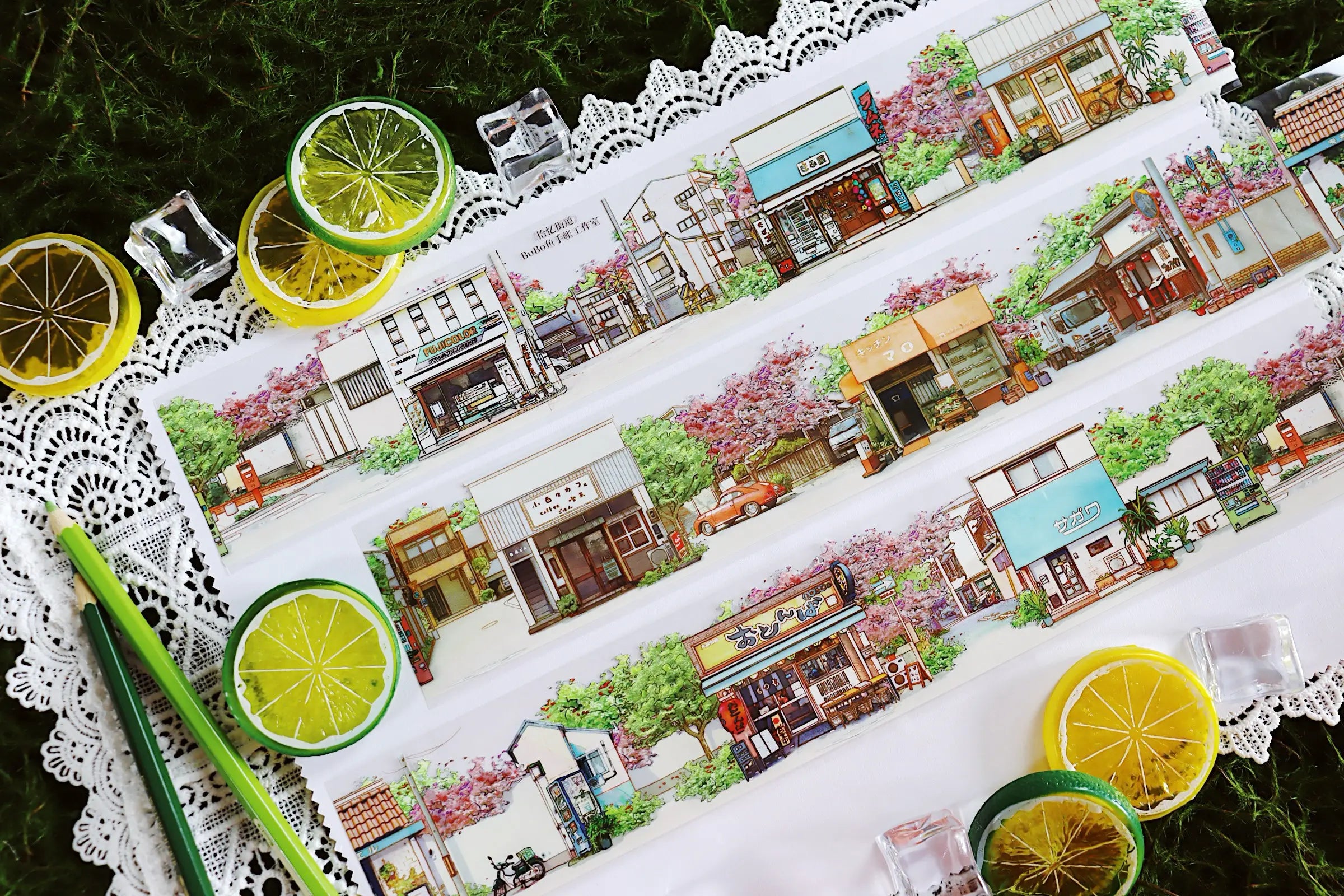 Japanese Street PET Tape - 2 Styles Japanese Street PET Tape – Retro Town & Daily Life Scenery | Shroomi