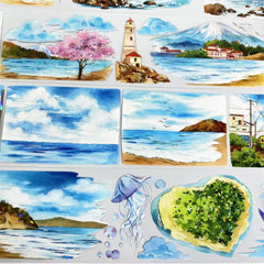 Kamakura Coast Pearl Gloss PET Tape Kamakura Coast Shell Gloss PET Tape | Japanese Seaside Scenery