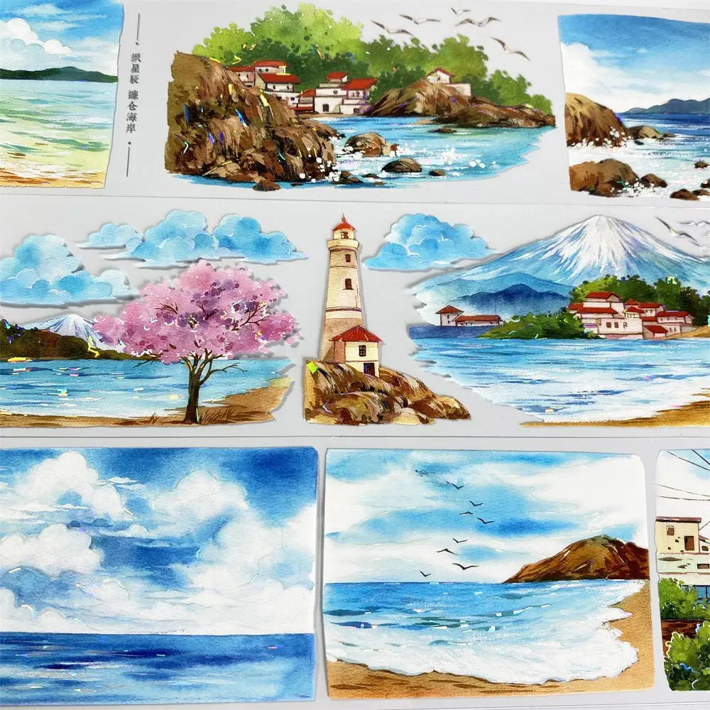 Kamakura Coast Pearl Gloss PET Tape Kamakura Coast Shell Gloss PET Tape | Japanese Seaside Scenery