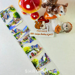Leisurely Holidays PET Tape Leisurely Holidays PET Tape | European Village Scenery Sticker