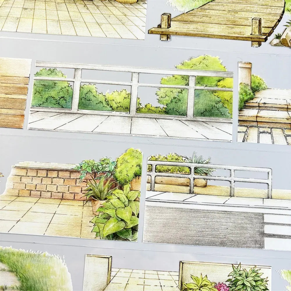 Road Landscape Washi Tape - Urban Street Decorative Journaling Tape