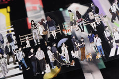 Bustling Cityscape Washi Tape - Urban Life Decorative Journaling Tape