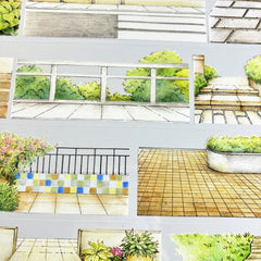 Road Landscape Washi Tape - Urban Street Decorative Journaling Tape