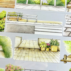 Road Landscape Washi Tape - Urban Street Decorative Journaling Tape