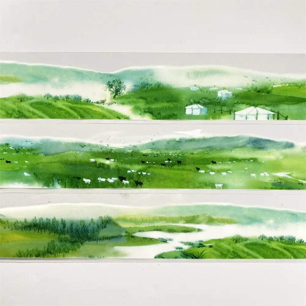 Prairie Landscape PET Tape - Decorative Washi Tape