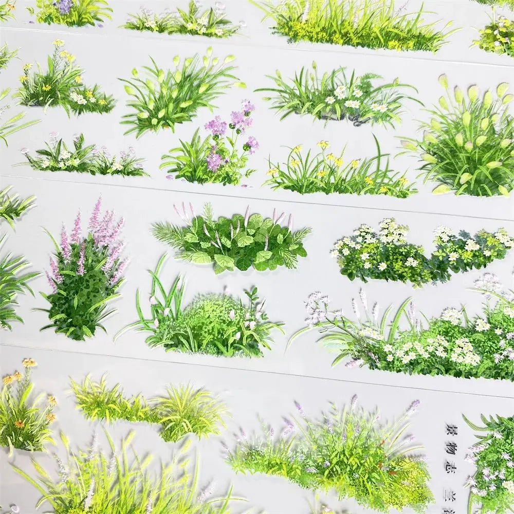 Meadow Grass PET Tape Meadow Grass PET Tape | Wildflower & Greenery Scenery Sticker