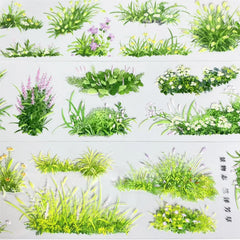 Meadow Grass PET Tape Meadow Grass PET Tape | Wildflower & Greenery Scenery Sticker