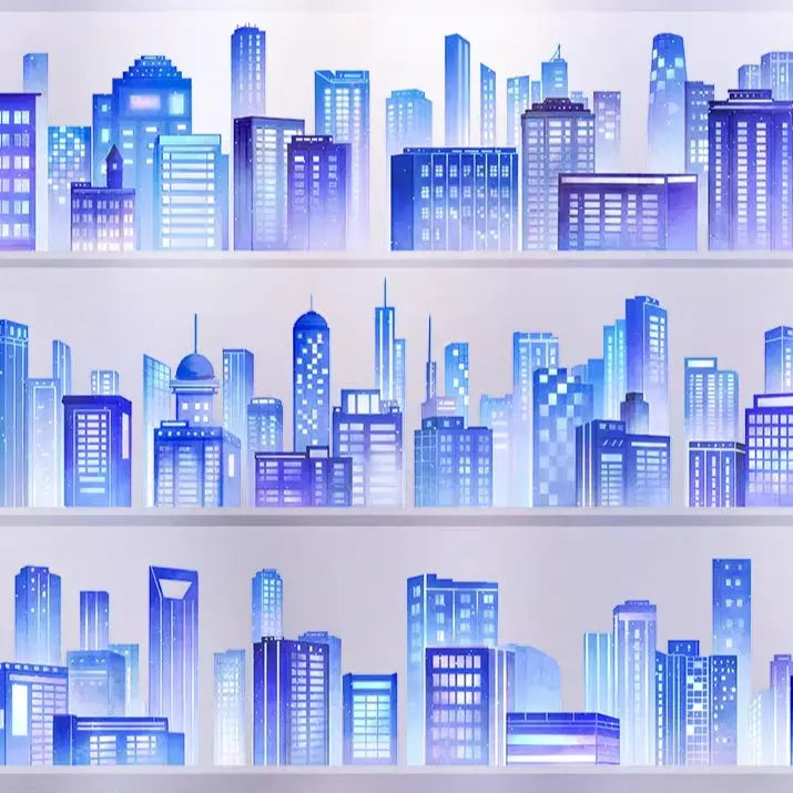 Night City Skyline PET Tape JINGWUZHI