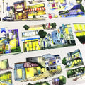 Night Japan Street View PET Tape Night Japan Street View PET Tape | Urban Night Scene Stickers
