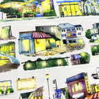 Night Japan Street View PET Tape Night Japan Street View PET Tape | Urban Night Scene Stickers