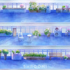 Night Rooftop Leisure PET Tape JINGWUZHI