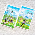 Scenic washi tape from the No.7 Landscaping Series, showcasing snowy mountains, lush meadows, or vibrant floral gardens.