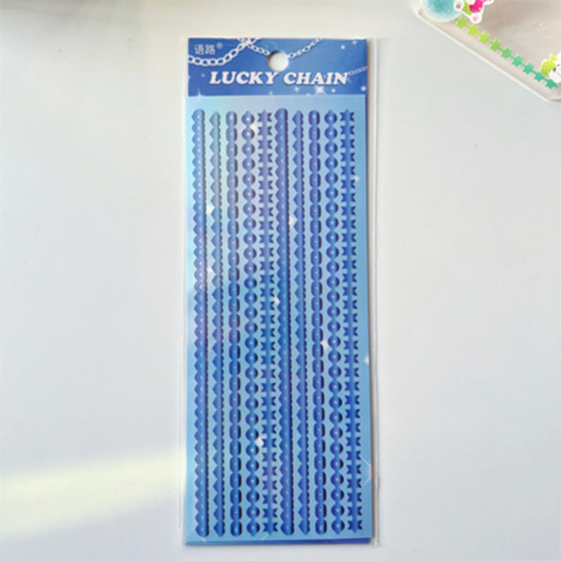 Holographic Lucky Chain Border Sticker Pack