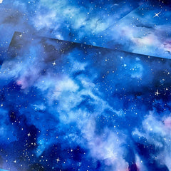 Vintage Cosmic Starry Sky Meteor Junk Journal Paper - Universe Background Paper for Scrapbooking & Photography