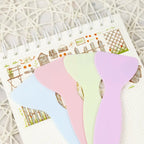 Handy plastic spatula designed for flattening stickers, ensuring a smooth, edge-free application on any surface.